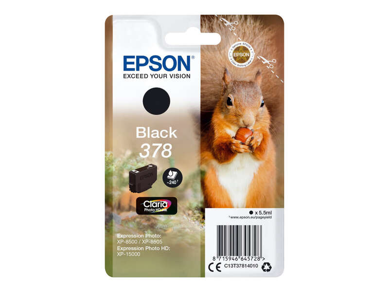Epson 378 Negro Cartucho de Tinta Original - C13T37814010 Epson 378 Negro Cartucho de Tinta Original - C13T37814010