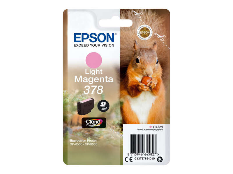 Epson 378 Magenta Light Cartucho de Tinta Original - C13T37864010 Epson 378 Magenta Light Cartucho de Tinta Original - C13T37864010
