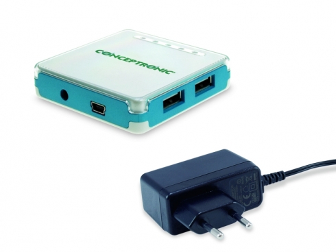 Conceptronic Hub Extensor de 4 Puertos USB-A 2.0 - 480Mbps - Blanco