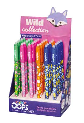 Carioca Wild Collection Oops Expositor con 30 Boligrafos Borrables - Punta 0.7mm - Divertidos Diseños de Animales Carioca Wild Collection Oops Expositor con 30 Boligrafos Borrables - Punta 0.7mm - Divertidos Diseños de Animales