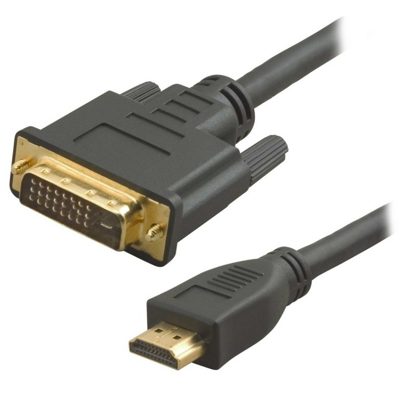 Gembird CC-HDMI-DVI-6 Cable HDMI a DVI macho/macho 1.8m (Conectores Oro-Plata)
