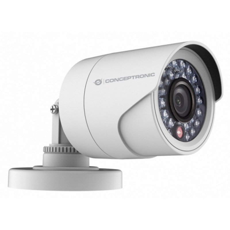 Conceptronic CCT 720TVI Cámara de Vigilancia Interior y Exterior - Visión nocturna hasta 20m - Calidad de 720p - Tipo bala