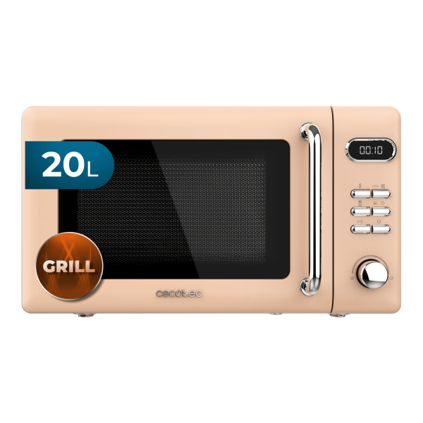 Cecotec Proclean 5110 Retro Beige Microondas con Grill - 700W - Capacidad 20L - 5 Niveles - Bloqueo de Seguridad Infantil - Avisador Acustico - Color Beige Cecotec Proclean 5110 Retro Beige Microondas con Grill - 700W - Capacidad 20L - 5 Niveles - Bloqueo de Seguridad Infantil - Avisador Acustico - Color Beige