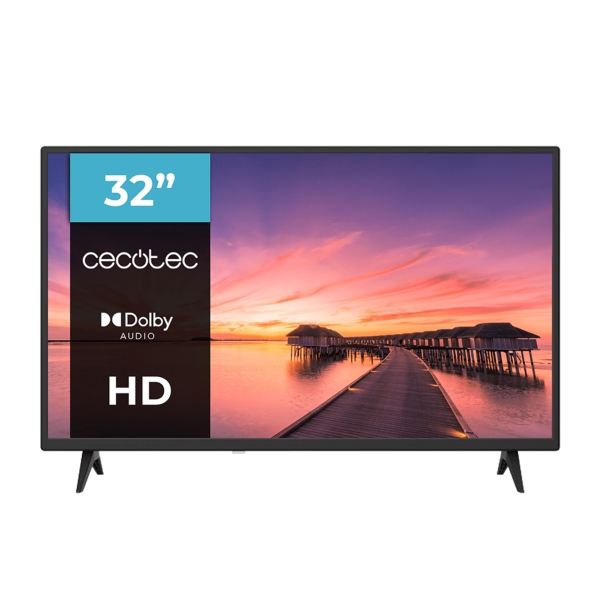 Cecotec 0 Series 0032 Televisor Smart TV de 32\" LED con Resolucion HD - Sonido Dolby - Memoria Flash - Conexiones HDMI y USB - Color Negro
