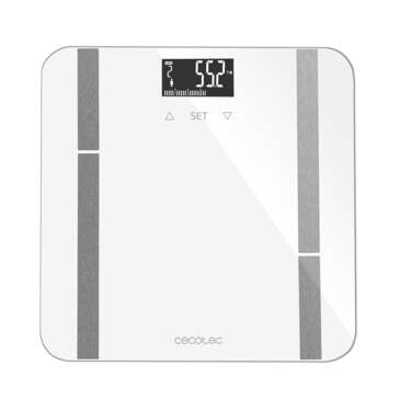 Cecotec Surface Precision 9400 Full Healthy Bascula de Baño - Alta Precision - Plataforma de Cristal Templado - Pantalla LCD Invertida - Peso Max. 180kg