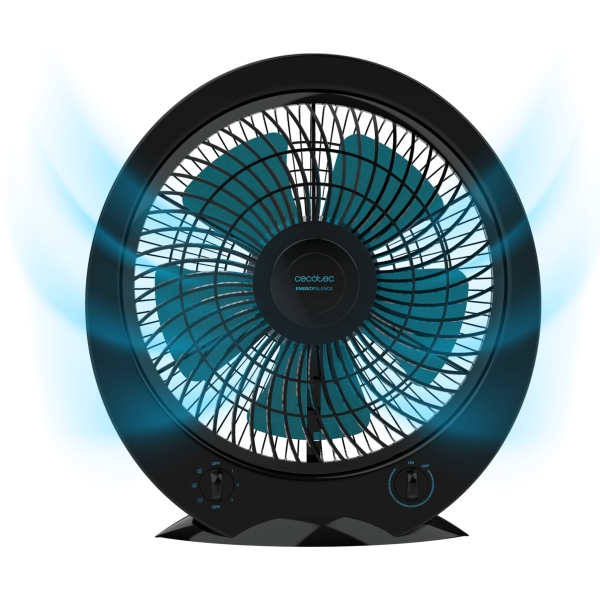 Cecotec EnergySilence 4500 Power Box Ventilador de Suelo con 5 Aspas - 45W - Diametro de 12\" - 3 Velocidades - Temporizador - Rejilla Multidireccional - Uso Sencillo - Seguridad Maxima - Color Negro