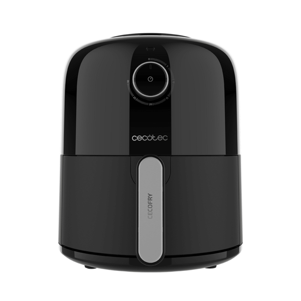 Cecotec Cecofry Pixel 2500 Freidora de Aire - Potencia 1200W - Capacidad 2.5L - Temporizador hasta 30min - Asa y Carcasa de Tacto Frio - Color Negro