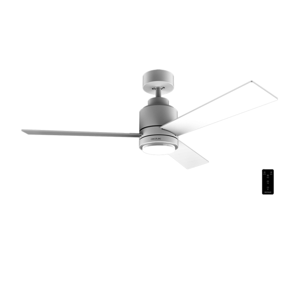 Cecotec EnergySilence Aero 4850 Style White Ventilador de Techo con 3 Aspas y Luz Integrada - 30W - Diametro de 48\" - LED de 22W - 6 Velocidades - Modo Invierno - Modo Natural Breeze - Color Blanco
