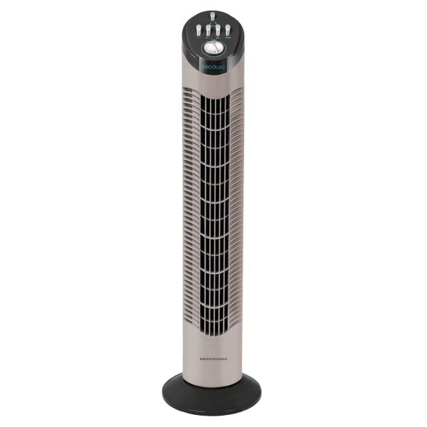 Cecotec EnergySilence 790 Skyline Ventilador de Torre de 30\" de Altura - 50W - Funcionamiento Silencioso - 3 Velocidades - Temporizador - Oscilante - Facil Transporte - Color Beige