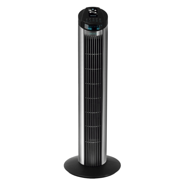 Cecotec EnergySilence 890 Skyline Ventilador de Torre de 30\" de Altura - 50W - Funcionamiento Silencioso - Control Remoto - LCD - 3 Modos de Aire - Temporizador - Oscilante - Color Negro y Gris