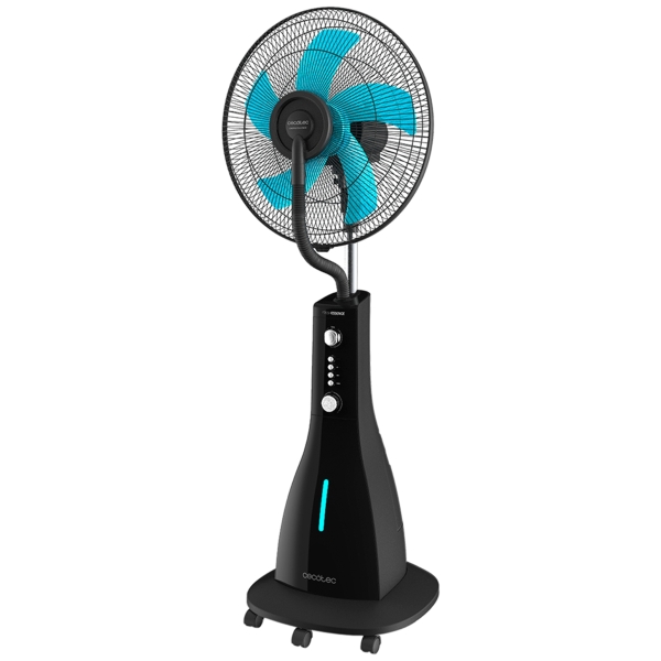 Cecotec EnergySilence 590 Freshessence Ventilador Nebulizador - 90W - Silencioso - 5 Aspas de 40cm - Tanque de 3L - Motor de Cobre - 3 Velocidades - Temporizador 120min - Autonomia 12h - Color Negro