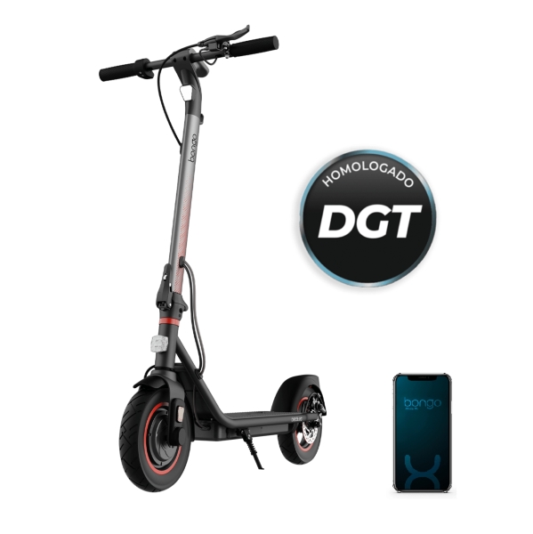 Cecotec Bongo D40 XL Connected Patinete Electrico - 700W - Autonomia 40km - Ruedas 10\" - Freno Electrico Delantero - Freno de Disco Trasero - Homologado por la DGT - Control con App - Color Negro y Rojo
