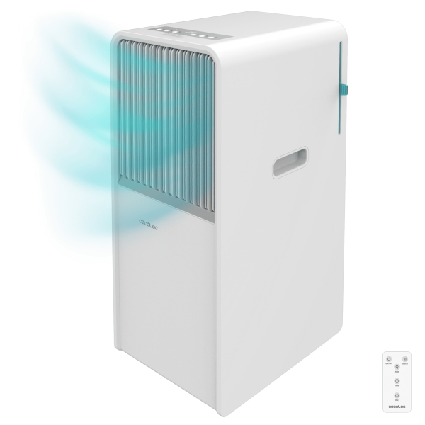 Cecotec ForceClima 7150 Aire Acondicionado Portatil - 1750 Frigorias - 7000 BTU - Cobertura hasta 20m2 - 4 Modos - Tactil - Pantalla LED - Gas Ecologico R-290 - Ruedas 360º - Color Blanco