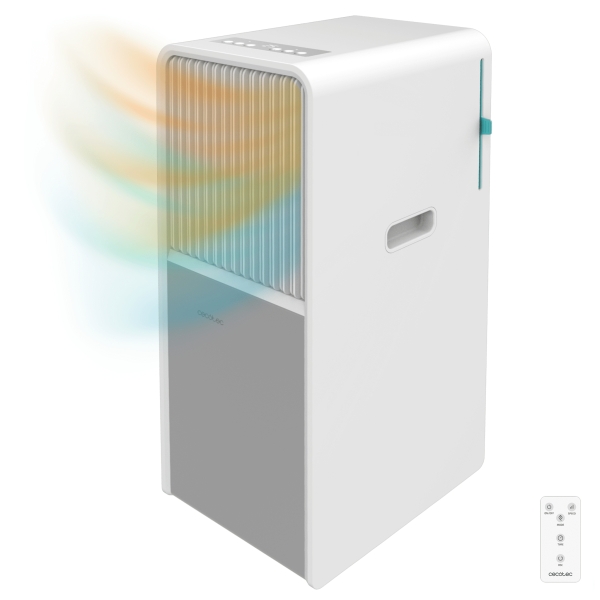 Cecotec ForceClima 9450 Aire Acondicionado Portatil - 2250 Frigorias - 9000 BTU - Cobertura 25m2 - Bomba de Calor - Mando a Distancia - Pantalla LED - 5 Modos - Color Blanco y Gris