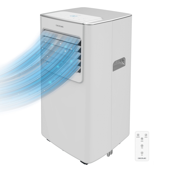 Cecotec ForceClima 7100 Aire Acondicionado Portatil - 780W - 1750 Frigorias - Capacidad 7000 BTU - Silencioso - Mando a Distancia - Cobertura hasta 20m2 - 4 Modos de Uso - Temporizador - Color Blanco