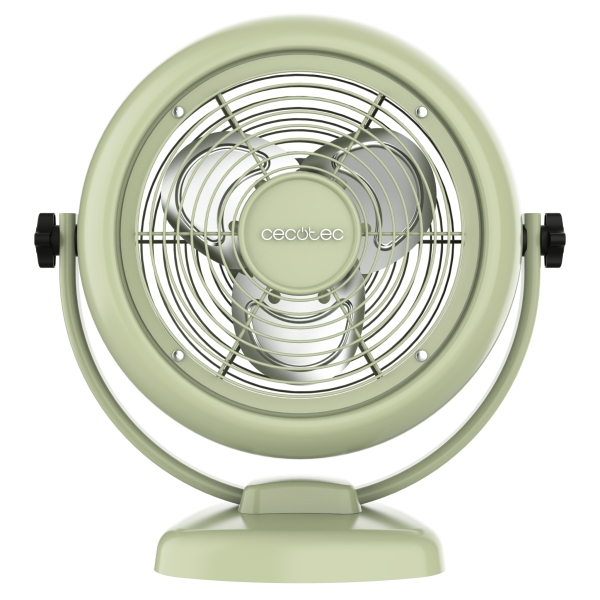 Cecotec EnergySilence 800 RetroDesk Ventilador de Sobremesa con 3 Aspas - 20W - Diametro de 20cm - Inclinacion Ajustable - 2 Velocidades - Elegante y Minimalista - Base Segura y Estable - Color Menta