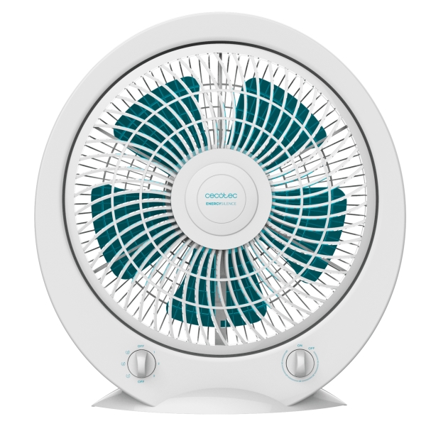 Cecotec EnergySilence 4500 Power Box Ventilador de Suelo con 5 Aspas - 45W - Diametro de 12\" - 3 Velocidades - Temporizador - Rejilla Giratoria Multidireccional - Base Estable - Color Blanco