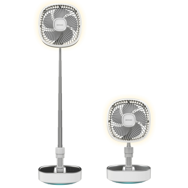 Cecotec EnergySilence 1000 FoldAir Portable Ventilador de Pie Portatil - 8000mAh - Plegable y Telescopico - Diametro de 10\" - Tactil - Oscilacion Automatica - 3 Velocidades - 3 Tonos LED - Color Blanco Cecotec EnergySilence 1000 FoldAir Portable Ventilador de Pie Portatil - 8000mAh - Plegable y Telescopico - Diametro de 10\" - Tactil - Oscilacion Automatica - 3 Velocidades - 3 Tonos LED - Color Blanco