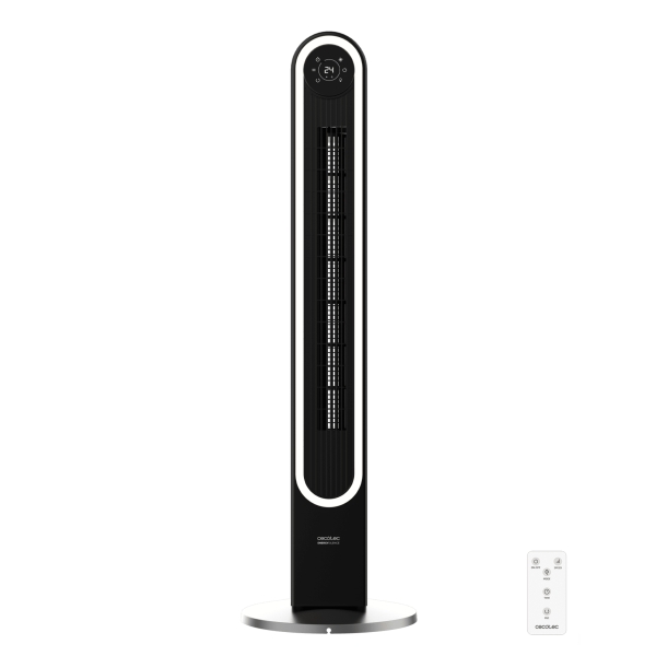 Cecotec EnergySilence 9090 Skyline Smart Light Ventilador de Torre de 42\" de Altura - 60W - Tactil - Pantalla LED - Luz LED - 6 Velocidades - 3 Modos - Temporizador - Oscilacion de 150º - Color Negro