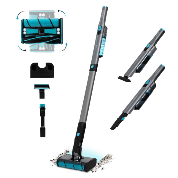 Cecotec Scoba 2100 Twice Aspiradora de Escoba Vertical 2 en 1 - 210W - 20KPa de Succion - Ultraligero - Autonomia hasta 45min - Accesorios Multifuncion - Modos Eco y Turbo - Color Gris y Negro Cecotec Scoba 2100 Twice Aspiradora de Escoba Vertical 2 en 1 - 210W - 20KPa de Succion - Ultraligero - Autonomia hasta 45min - Accesorios Multifuncion - Modos Eco y Turbo - Color Gris y Negro