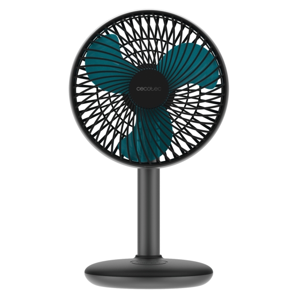 Cecotec EnergySilence 4000 Portable Desk Dark Ventilador de Sobremesa Inalabrico - 4000mAh - Tactil - 4 Velocidades - Inclinacion Ajustable - Modo Brisa Natural - Cable Micro-USB - Color Negro