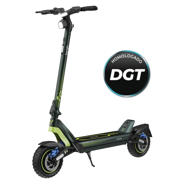 Cecotec Bongo Doble Y85 2x2 XXL Connected Patinete Electrico - 2100W - Autonomia 85km - Doble Suspension - Neumaticos de 10\" - Frenos Disco y E-ABS - Homologacion DGT - Color Negro y Amarillo