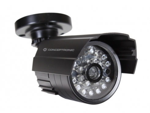 Conceptronic Cfcamoir Cámara de exterior Dummy Videovigilancia - Cámara de seguridad disuasoria - Con 20 IR LED de imitación