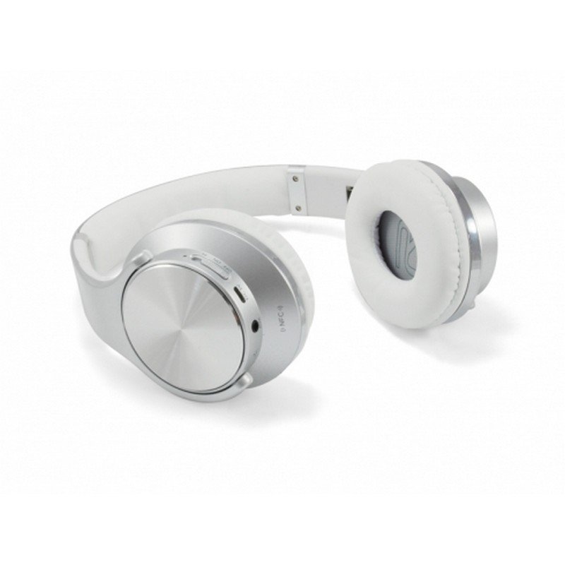 Conceptronic Eligio Auriculares inalambricos Bluetooth 3.0 - Manos Libres - Conexion micro SD - Entrada Auxiliar Jack de 3.5mm - Blanco/Gris