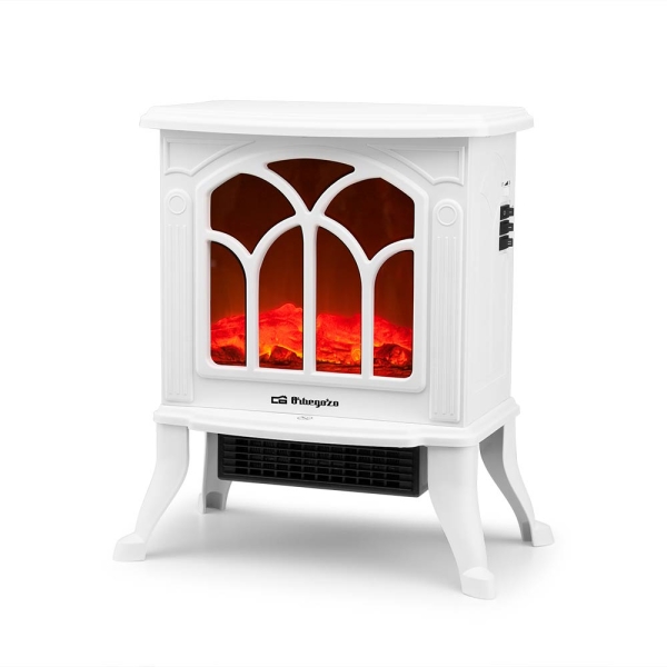 Orbegozo CM 9021 Chimenea Electrica - Potencia 1500W - Termostato Regulable - Efecto Fuego Real - Calefactor Ceramico - 40.5x45x24cm - Color blanco Orbegozo CM 9021 Chimenea Electrica - Potencia 1500W - Termostato Regulable - Efecto Fuego Real - Calefactor Ceramico - 40.5x45x24cm - Color blanco