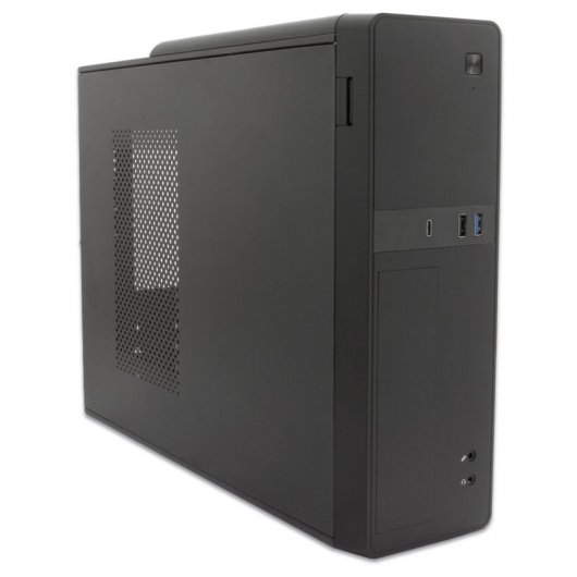 CoolBox T310 Slim Caja Torre Micro ATX, Mini ITX - Tamaño HDD 2.5\", 3.5\" - USB-2.0, USB 3.0, USB-C - Fuente de Alimentacion 500W - Color Negro