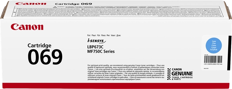 Canon 069 Cyan Cartucho de Toner Original - 5093C002