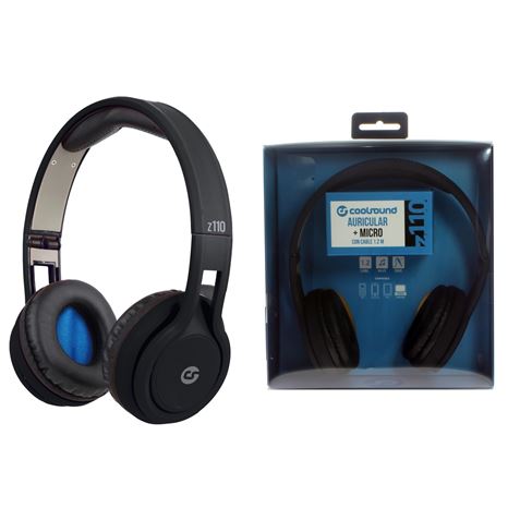 Coolsound Z110 Auriculares con Microfono - Diadema Ajustable - Almohadillas Acolchadas - Cable de 1.20m