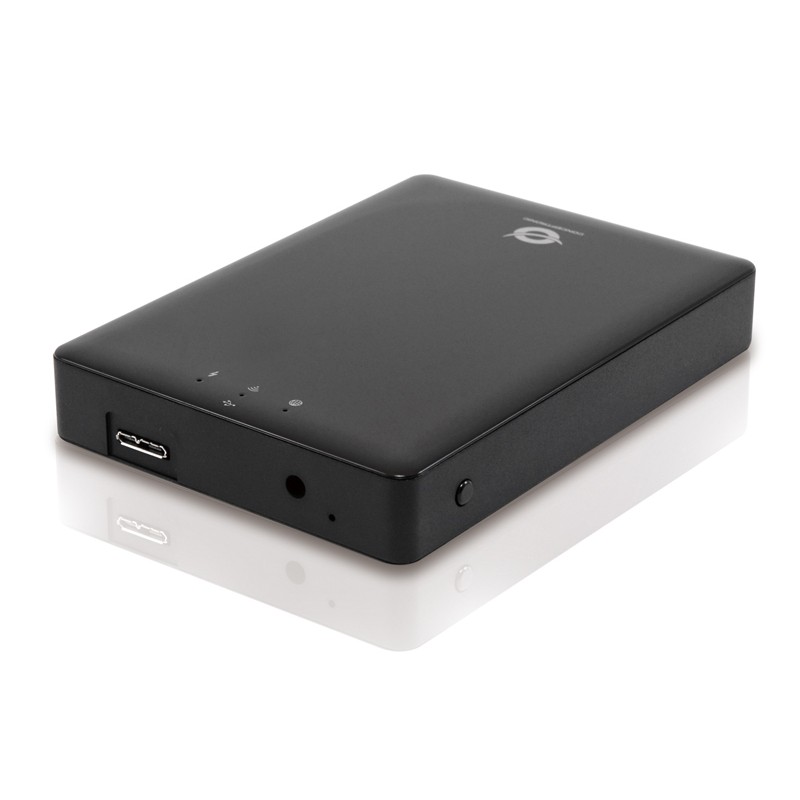 Conceptronic Stream Vault Caja Externa para Discos Duros Sata 2.5\" Inalambrica - USB 3.0 - 5Gbps - Negro