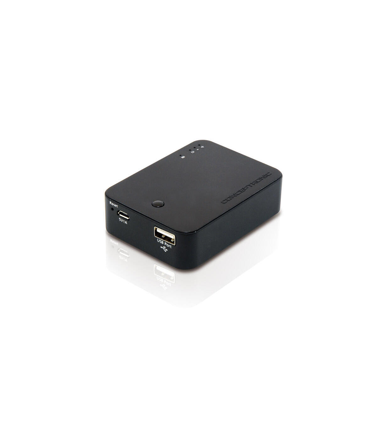 Conceptronic Stream Vault Lector de Tarjetas SD con Bateria Externa de 5000mAh - USB 2.0 5V 2A - Wi-fi - Color Negro