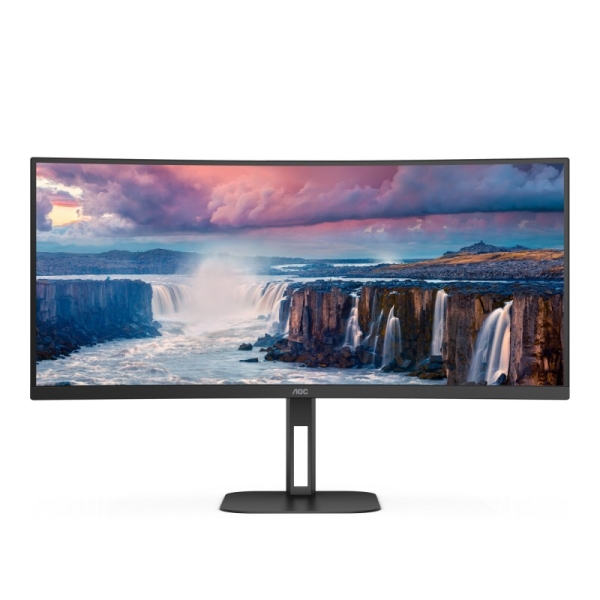 AOC Monitor 34\" Curvo LED VA WQHD 100Hz FreeSync - Respuesta 1ms - Altura e Inclinacion Ajustables - Altavoces 10W - Angulo de Vision 178° - USB-C, HDMI, Audio - VESA 100x100 AOC Monitor 34\" Curvo LED VA WQHD 100Hz FreeSync - Respuesta 1ms - Altura e Inclinacion Ajustables - Altavoces 10W - Angulo de Vision 178° - USB-C, HDMI, Audio - VESA 100x100