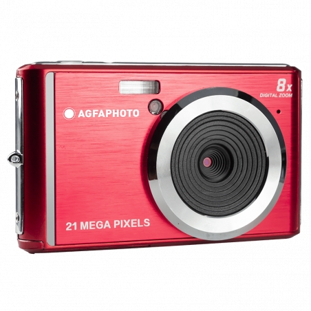 Agfaphoto DC5200 Camara Digital - Sensor CMOS - Zoom Optico 8x - Color Rojo