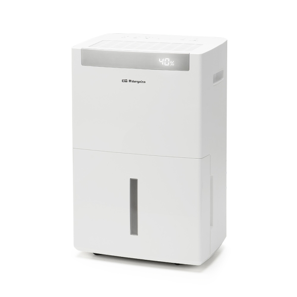 Orbegozo DH 5000 Deshumidificador - Potencia 630W - Absorbe 50 L/Dia - Deposito de 6.5L - Respetuoso con el Medio Ambiente - Temporizador - Ruedas y Asa de Transporte - 38x61x27cm - Color blanco