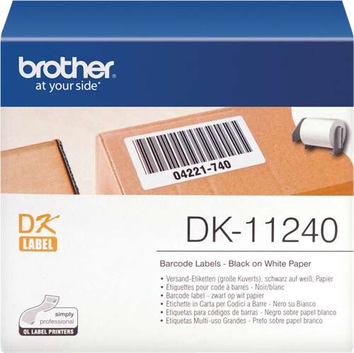 Brother DK11240 - Etiquetas Originales Precortadas Multiproposito Grandes - 102x51 mm - 600 Unidades - Texto negro sobre fondo blanco Brother DK11240 - Etiquetas Originales Precortadas Multiproposito Grandes - 102x51 mm - 600 Unidades - Texto negro sobre fondo blanco