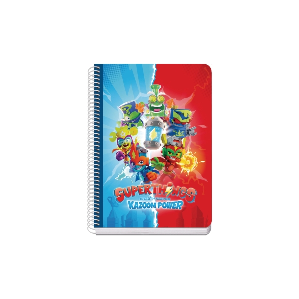 Dohe Superthings Cuaderno de Espiral Metalica - Formato A5 - 100 Hojas Offset de 90g - 5x5mm - Microperforadas - Banda de Color - Tapa Dura Plastificada - 15x21x2cm - Multicolor Dohe Superthings Cuaderno de Espiral Metalica - Formato A5 - 100 Hojas Offset de 90g - 5x5mm - Microperforadas - Banda de Color - Tapa Dura Plastificada - 15x21x2cm - Multicolor