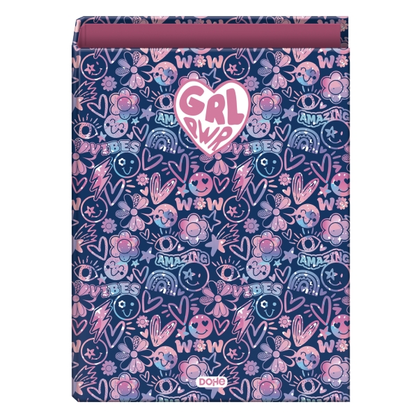 Dohe Girl Power Carpeta con 4 Anillas de 40mm - Formato Folio - Guardas Impresas - Cubierta de Carton Plastificado - 26x34x6cm - Multicolor Dohe Girl Power Carpeta con 4 Anillas de 40mm - Formato Folio - Guardas Impresas - Cubierta de Carton Plastificado - 26x34x6cm - Multicolor