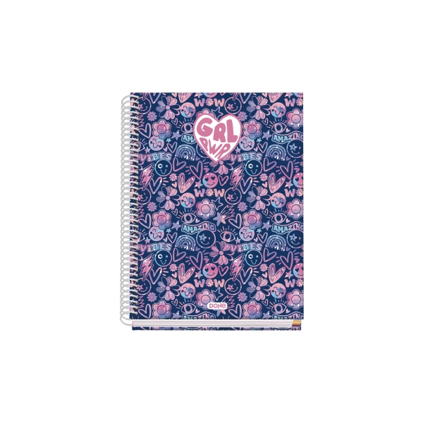 Dohe Girl Power Cuaderno de Espiral Metalica - Formato A5 - 100 Hojas Offset de 90g - 5x5mm - Microperforadas - Banda de Color - Tapa Dura Plastificada - 16x21x2cm - Multicolor Dohe Girl Power Cuaderno de Espiral Metalica - Formato A5 - 100 Hojas Offset de 90g - 5x5mm - Microperforadas - Banda de Color - Tapa Dura Plastificada - 16x21x2cm - Multicolor