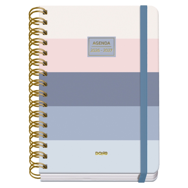 Dohe Premium Donna Agenda Escolar 26/27 - Formato A5 - Semana Vista - Papel Offset Ahuesado 80g - Cubierta de Carton Plastificado - Espiral Metalica Doble - Goma - 15x21x2cm - Multicolor Dohe Premium Donna Agenda Escolar 26/27 - Formato A5 - Semana Vista - Papel Offset Ahuesado 80g - Cubierta de Carton Plastificado - Espiral Metalica Doble - Goma - 15x21x2cm - Multicolor