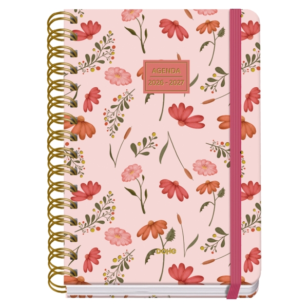 Dohe Premium Belle Agenda Escolar 26/27 - Formato A5 - Dia Pagina - Papel Offset Ahuesado 80g - Cubierta de Carton Plastificado - Espiral Metalica Doble - Goma - 15x21x4cm - Multicolor Dohe Premium Belle Agenda Escolar 26/27 - Formato A5 - Dia Pagina - Papel Offset Ahuesado 80g - Cubierta de Carton Plastificado - Espiral Metalica Doble - Goma - 15x21x4cm - Multicolor