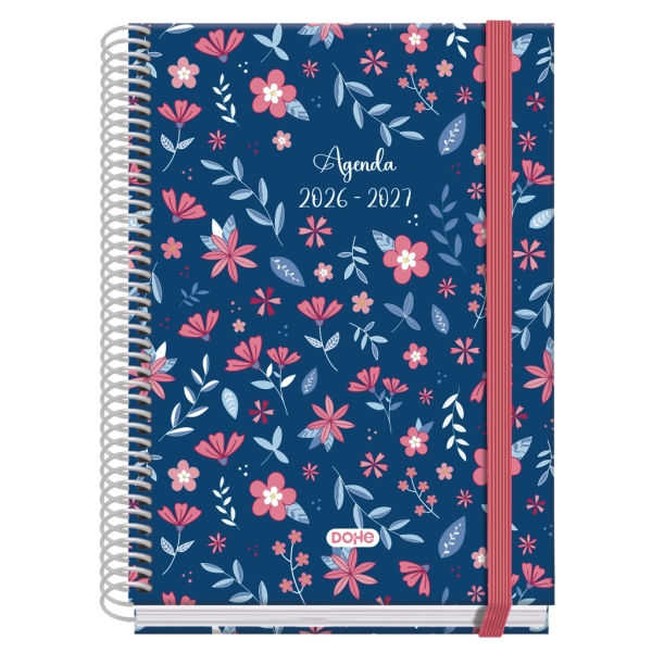Dohe Prime Lovely Agenda Escolar 26/27 - Formato A5 - Semana Vista - Papel Offset Ahuesado 70g - Cubierta de Carton Plastificado - Espiral - Goma - 15x21x2cm - Multicolor Dohe Prime Lovely Agenda Escolar 26/27 - Formato A5 - Semana Vista - Papel Offset Ahuesado 70g - Cubierta de Carton Plastificado - Espiral - Goma - 15x21x2cm - Multicolor