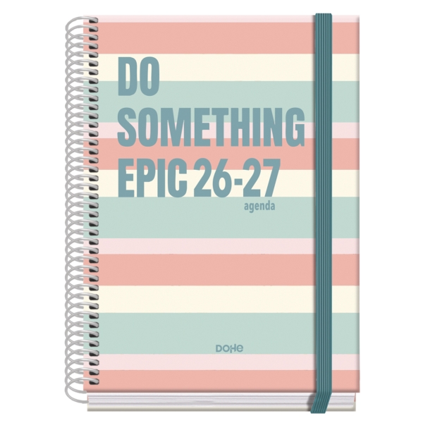 Dohe Prime Epic Agenda Escolar 26/27 - Formato A5 - Dia Pagina - Papel Offset Ahuesado 70g - Cubierta de Carton Plastificado - Espiral - Goma - 15x21x4cm - Multicolor Dohe Prime Epic Agenda Escolar 26/27 - Formato A5 - Dia Pagina - Papel Offset Ahuesado 70g - Cubierta de Carton Plastificado - Espiral - Goma - 15x21x4cm - Multicolor