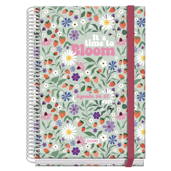 Dohe Prime Bloom Agenda Escolar 26/27 - Formato A5 - Dia Pagina - Papel Offset Ahuesado 70g - Cubierta de Carton Plastificado - Espiral - Goma - 15x21x4cm - Multicolor Dohe Prime Bloom Agenda Escolar 26/27 - Formato A5 - Dia Pagina - Papel Offset Ahuesado 70g - Cubierta de Carton Plastificado - Espiral - Goma - 15x21x4cm - Multicolor