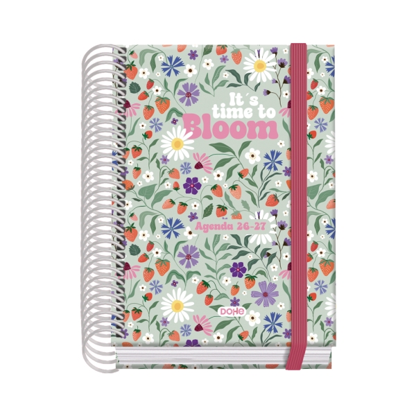 Dohe Prime Bloom Agenda Escolar 26/27 - Formato A6 - Dia Pagina - Papel Offset Ahuesado 70g - Cubierta de Carton Plastificado - Espiral - Goma - 12x17x3cm - Multicolor Dohe Prime Bloom Agenda Escolar 26/27 - Formato A6 - Dia Pagina - Papel Offset Ahuesado 70g - Cubierta de Carton Plastificado - Espiral - Goma - 12x17x3cm - Multicolor