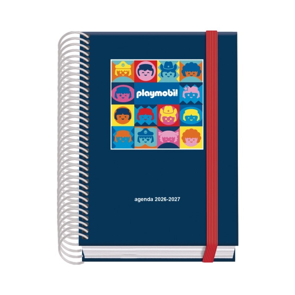 Dohe Prime Playmobil Agenda Escolar 26/27 - Formato A6 - Dia Pagina - Papel Offset Ahuesado 70g - Cubierta de Carton Plastificado - Espiral - Goma - 12x17x3cm - Color Azul Marino Dohe Prime Playmobil Agenda Escolar 26/27 - Formato A6 - Dia Pagina - Papel Offset Ahuesado 70g - Cubierta de Carton Plastificado - Espiral - Goma - 12x17x3cm - Color Azul Marino