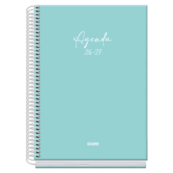 Dohe Basic Serenity Agenda Escolar 26/27 - Formato A5 - Dia Pagina - Papel Offset Ahuesado 70g - Cubierta de Carton Plastificado - Espiral Metalica - Goma - 15x21x4cm - Color Verde Dohe Basic Serenity Agenda Escolar 26/27 - Formato A5 - Dia Pagina - Papel Offset Ahuesado 70g - Cubierta de Carton Plastificado - Espiral Metalica - Goma - 15x21x4cm - Color Verde