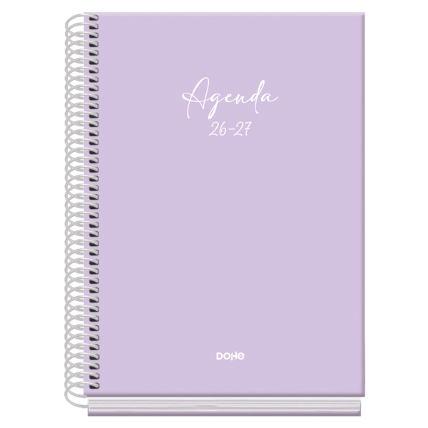Dohe Basic Serenity Agenda Escolar 26/27 - Formato A5 - Dia Pagina - Papel Offset Ahuesado 70g - Cubierta de Carton Plastificado - Espiral - Goma - 15x21x4cm - Color Morado Dohe Basic Serenity Agenda Escolar 26/27 - Formato A5 - Dia Pagina - Papel Offset Ahuesado 70g - Cubierta de Carton Plastificado - Espiral - Goma - 15x21x4cm - Color Morado